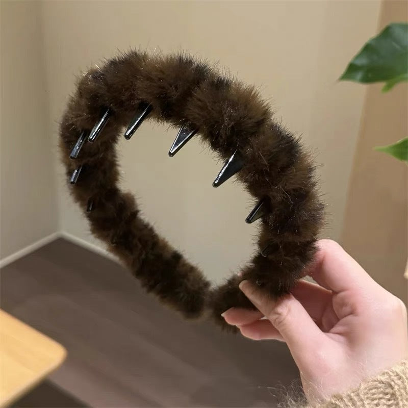 Wholesale Full of diamonds, super sparkling, elegant, fashionable and versatile colored diamond hair pressing headband